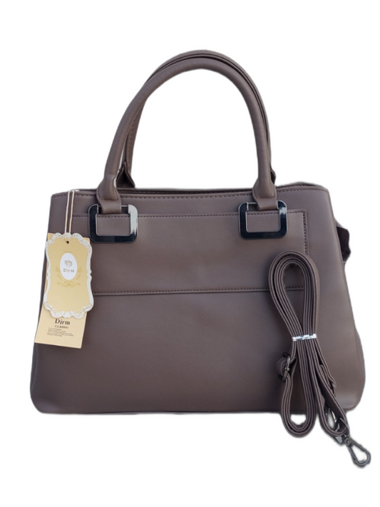 Dirm leather hand bag for women, with leather strap for shoulder wear